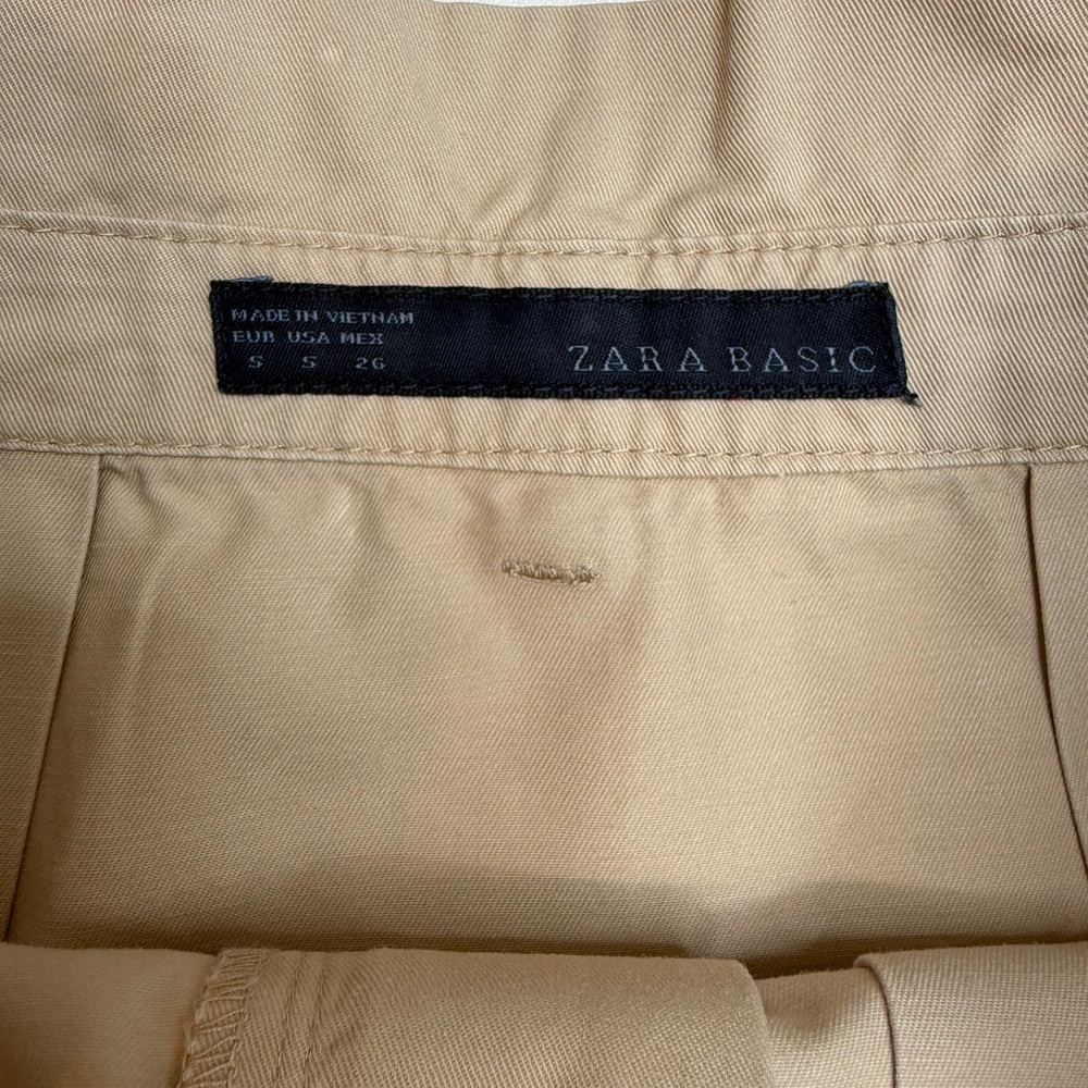 Zara Beige Mini Skirt size S - Picture 4 of 8